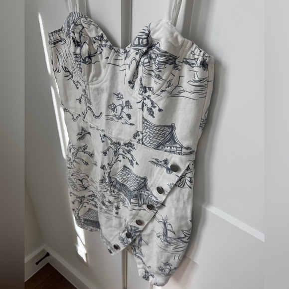 Denim White and Blue Dress - Picture 3 of 5